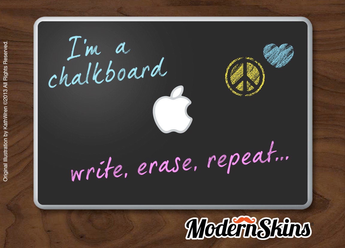 MacBook Skin - chalkboard - FREE SHIP