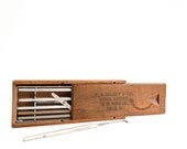 Antique Surgical Tools Medical Collectibles Wood Box Dovetail Corners Fathers Day Optician Optical F A Hardy & Co Chicago