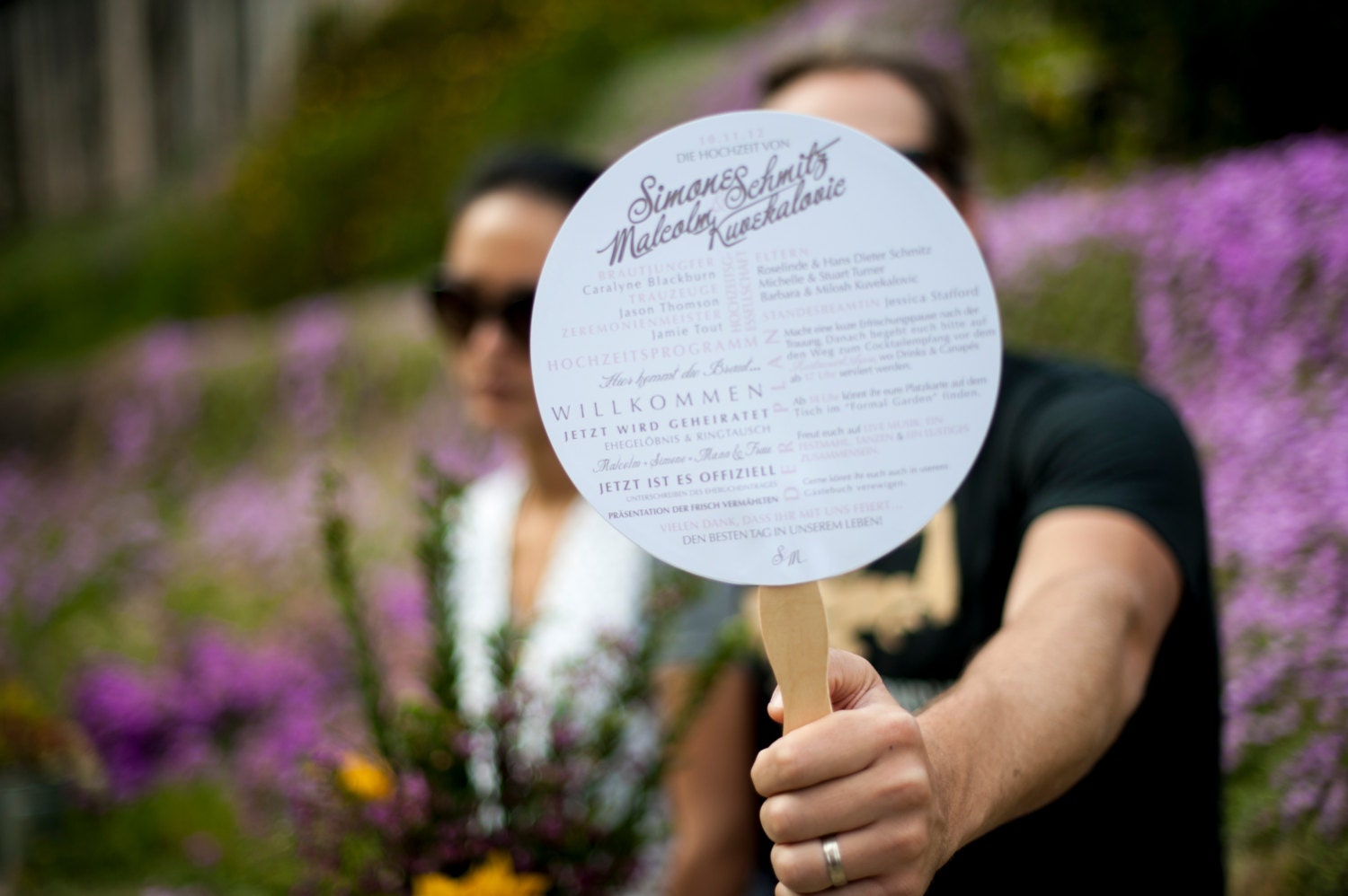 Wedding Program Fan Bilingual