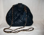 Vintage Ladies Leather Saddle River Shoulder Bag Purse Only 10 USD