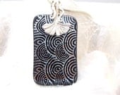 Signature Black and SIlver Dichroic Fused Glass