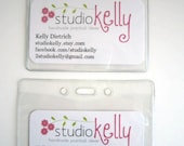 Heavy Duty Vinyl ID CARD HOLDER, id Badge Holder, Photo id Holder, Name Badge Holder