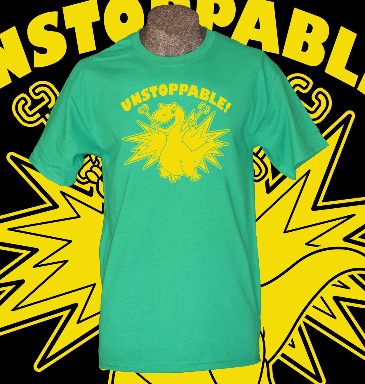 T Rex is Unstoppable with claw hand grabbers funny mens tyrannosaurus rex dinosaur t shirt geekery dino gift tshirt for men
