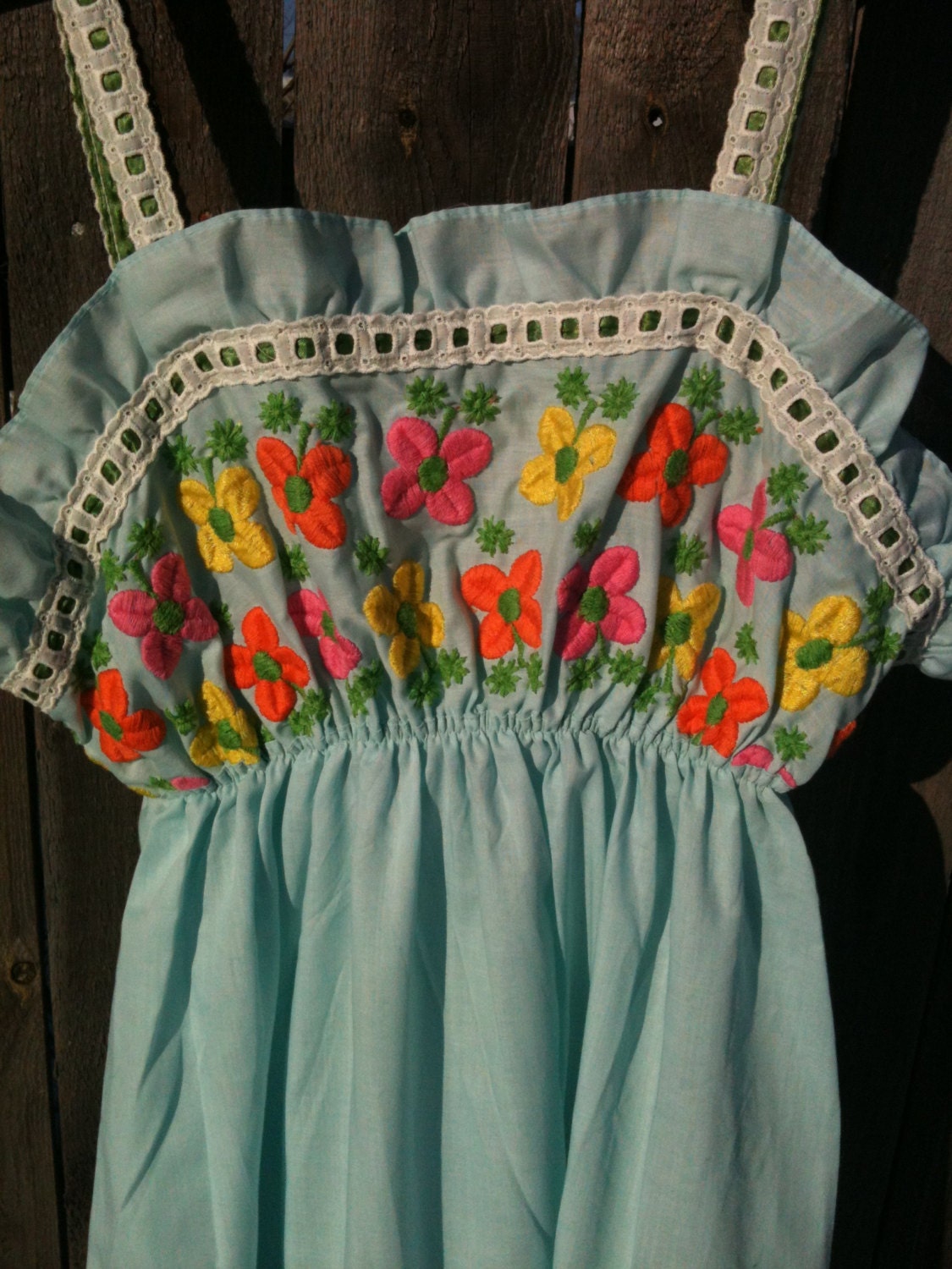 Vintage flower embroidered Nightgown