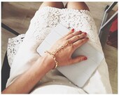 SALE ONE statement bracelet  fashion golden tube small dragon fly  charm matte textured gold gemstone BRACELET israel jewelry