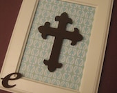 Personalized Framed Cross Wall Art
