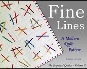 Fine Lines Quilt Pattern, Modern Quilt Pattern, Abstract Quilt Pattern, Easy Quilt Pattern, PDF, qtm