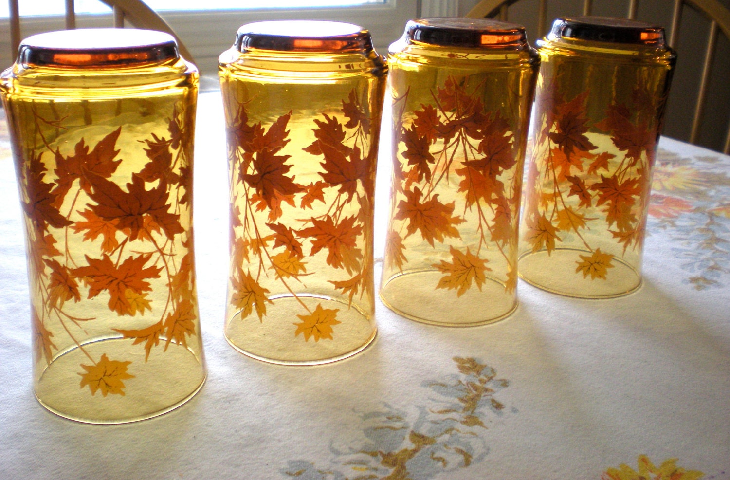 Vintage Set of 4 Drinking Glasses