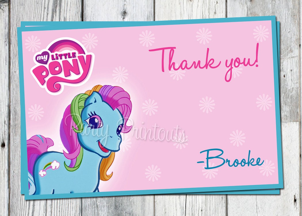Items Similar To My Little Pony Thank You Card Printable YOU PRINT items-similar-to-my-little-pony-thank-you-card-printable-you-print