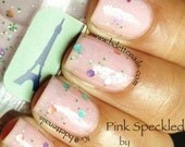 Pink Speckled: Custom Blended Glitter Nail Polish/Lacquer