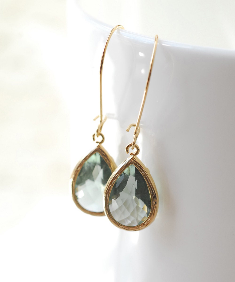 Gray Mist Bridesmaid Gifts Bridal Jewelry Drop Earrings Dangle Earrings Jewelry Bridal Accessories Grey Bridesmaid Set Limon Bijoux