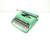 Vintage Typewriter Seafoam Green Consul Model 31 Manual Portable Typewriter Turquoise