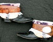 Running Free - Handmade Upcycled Leather Cowboy Boots Size 9.5 Womens