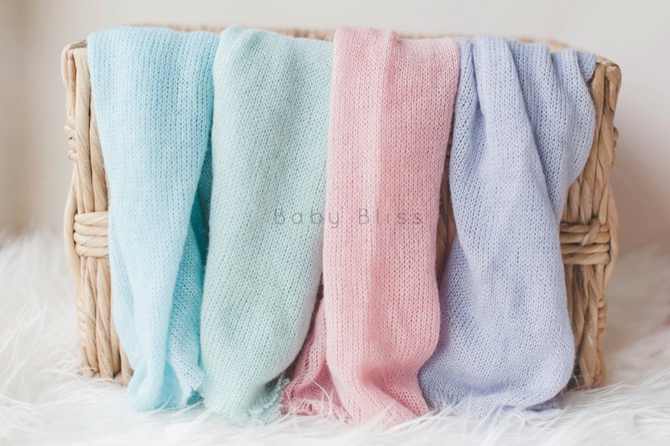 Preorder Soft  Mohair blend Sweater Wrap- Newborn Photography Props - Lace Baby Wrap