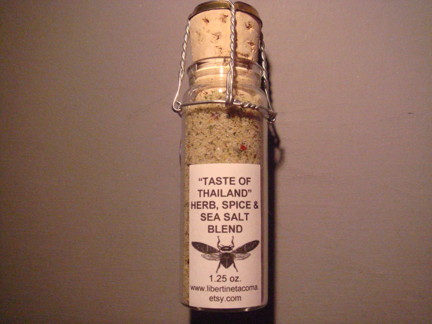 Taste of Thailand Custom Gourmet Culinary Herb, Spice and Sea Salt  Blend in 1.25 ounce Glass Vial