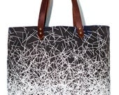 Organic Nest Tote Bag - Gray with White