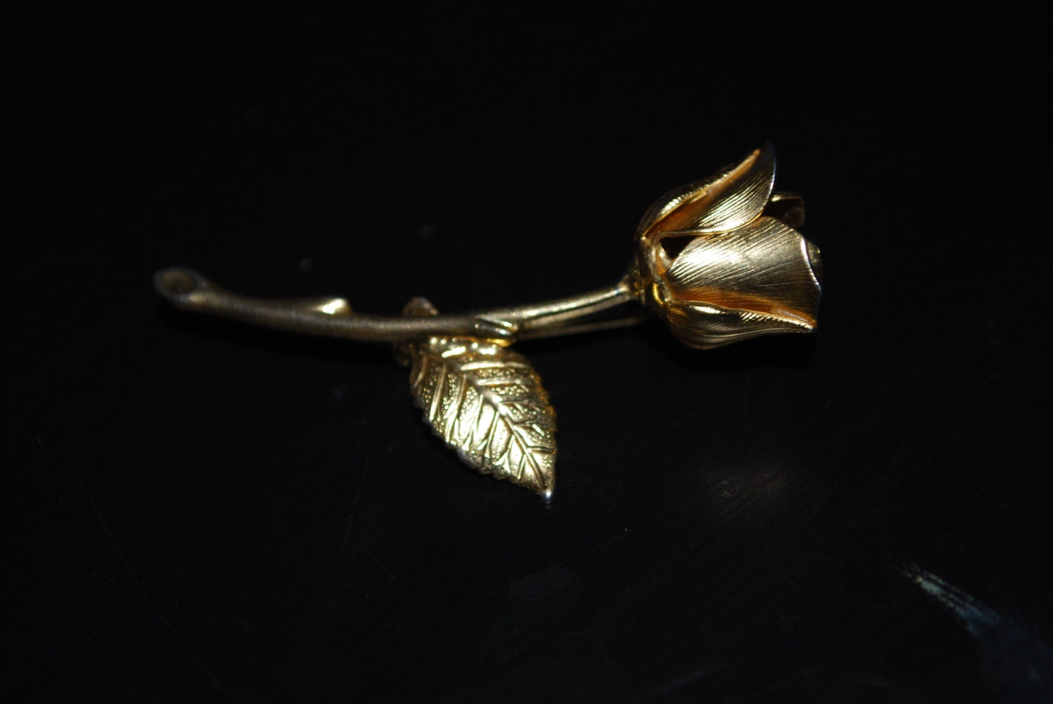 ROSE vintage pin, 80s flower brooch, Valentine's accessories