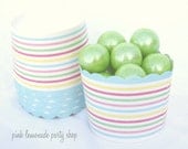 Rainbow STripe--Nut/Candy/Baking Cups--20ct--Parties--cupcakes-gumballs-snacks