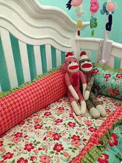 Custom Crib Bedding using "Vintage Modern" by Bonnie and Camille