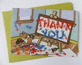Corgi Thank You Thanks Greeting Card