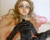 Art doll -  OOAK - I am butterfly - Paper clay Handmade doll