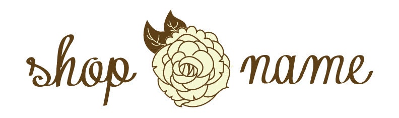 Logo Design - Neutral Flower Premade Logo by a Professional Graphic Designer
