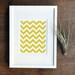 Simple Home Decor - Yellow and Grey Chevron Art Print - 8x10