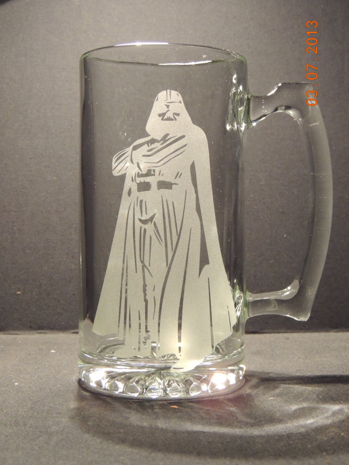 Star Wars Darth Vader inspired Beer Mug Engraved/Etched Glass