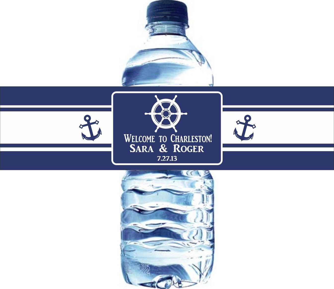 50 Waterproof Water Bottle Labels - Labels Printed with your colors Il_170x135