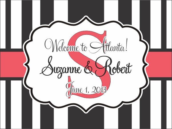 Wedding Stickers - 75 Printed Welcome Bag Labels Il_570xn