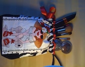 Handmade Cosmetic Bag Purse  "Stolen Cherry" Lucy Sew Popping pattern