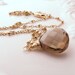 Smoky Quartz Gold Necklace