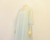 SALE Vintage Nightgown & Peignoir 50s Vassarette Double Layer Chiffon Nightie and Robe Size