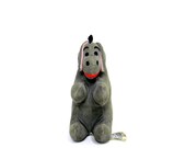 20% OFF SALE Gund Corduroy Eeyore, Vintage 1960s Disney Stuffed Grey Donkey