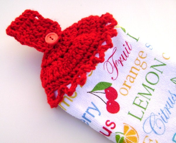 Crochet Top Hanging Dish Towel Kitchen Decoration