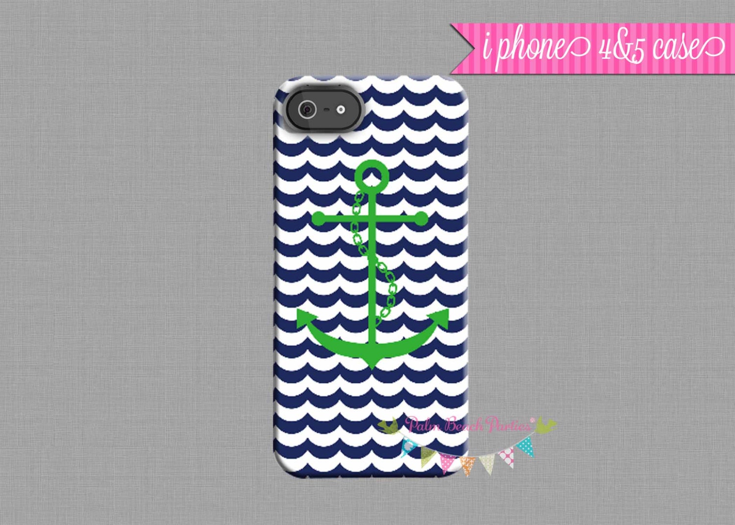 Monogrammed iPhone Case - Anchor