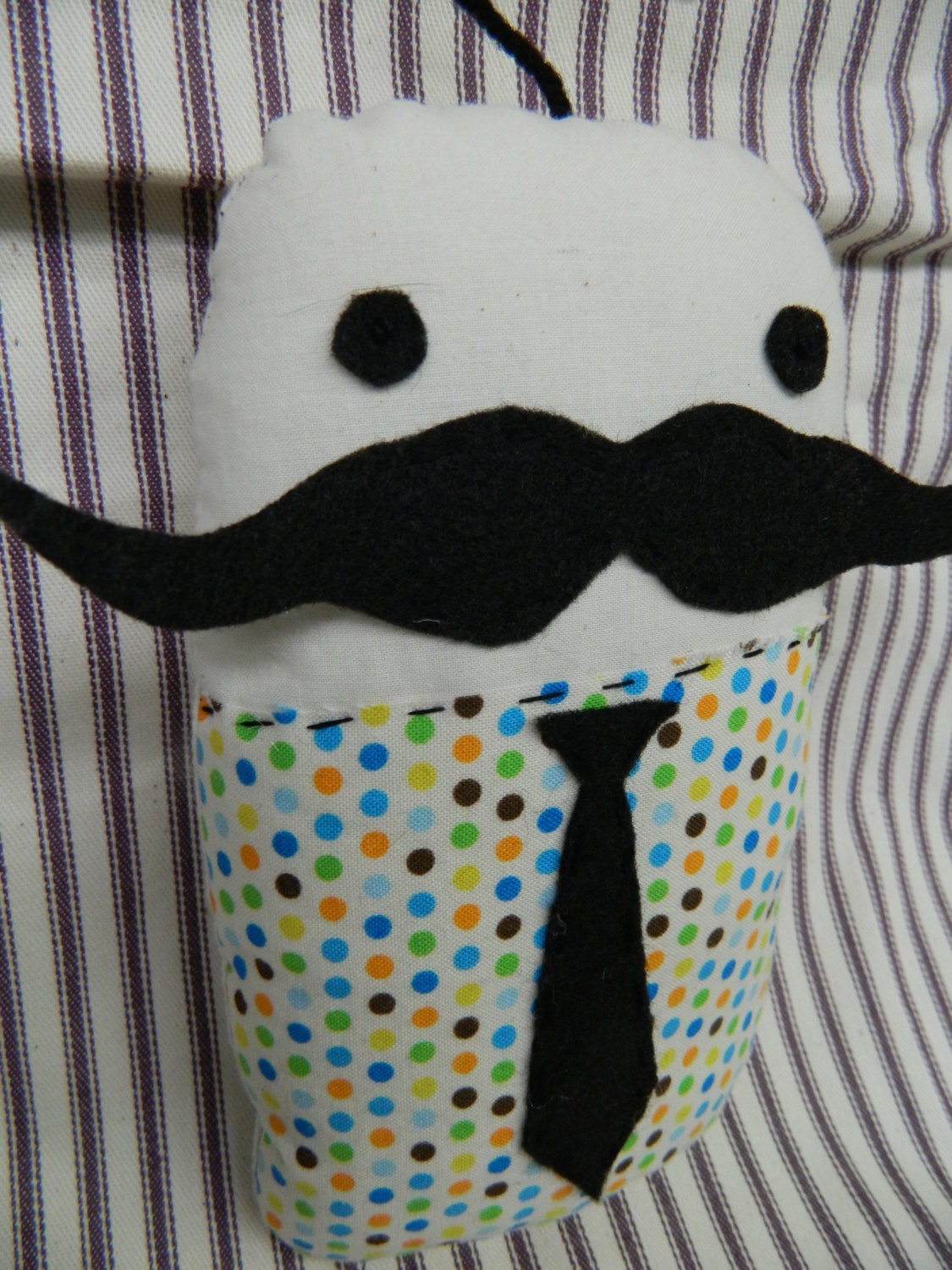 Lord Bean with Mustache and Tie