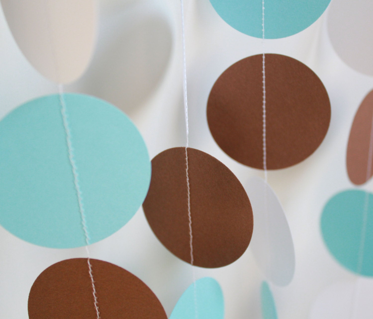 Baby Shower Decorations, Paper Garland .  5 Feet Long . Baby Boy