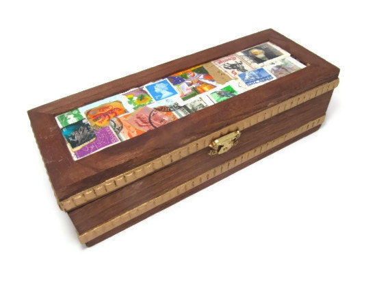 Keepsake Box with Real Stamps