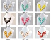 Bubble Necklace,   Bib Necklace, Statement  Necklace, Flower Necklace, Drop Shape Necklace (FN0621)