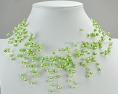 Pearl Necklace,Statement Necklace, Chunky Necklace,Wedding Necklace,Bubble necklace (FN0132-Bright Green)