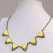 Yellow Statement Necklace,Wedding Necklace, Alloy Necklace,  Metal Necklace(FN0624-Yellow)
