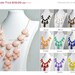 Pink Bubble Necklace, Light Pink Necklace, Gold Tone, Statement Necklace (FN0508-F-Pink)