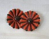 Interesting Brown Daisy Earrings
