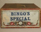 Wood Cigar Box BIngo's Special 1ST District Illinois