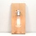 Wooden Wall Sconce- Rustic Wall Sconce, Natural Oak, Exposed Edison Bulb Lighting, Rustic Night Light