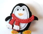 Mister Penguin Hairpin - Winter Hair Accessory