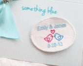Something Blue, Wedding Dress Label, Gift for the Bride, Love Birds