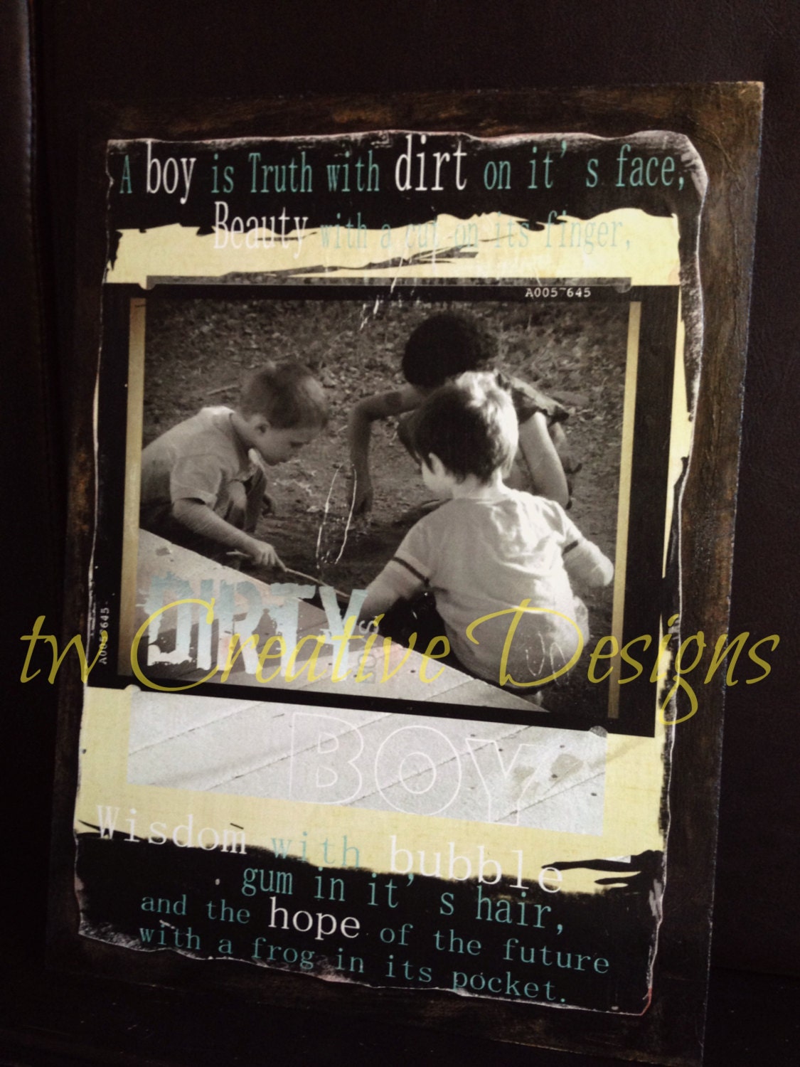 Custom Canvas or Wood Boy Signs
