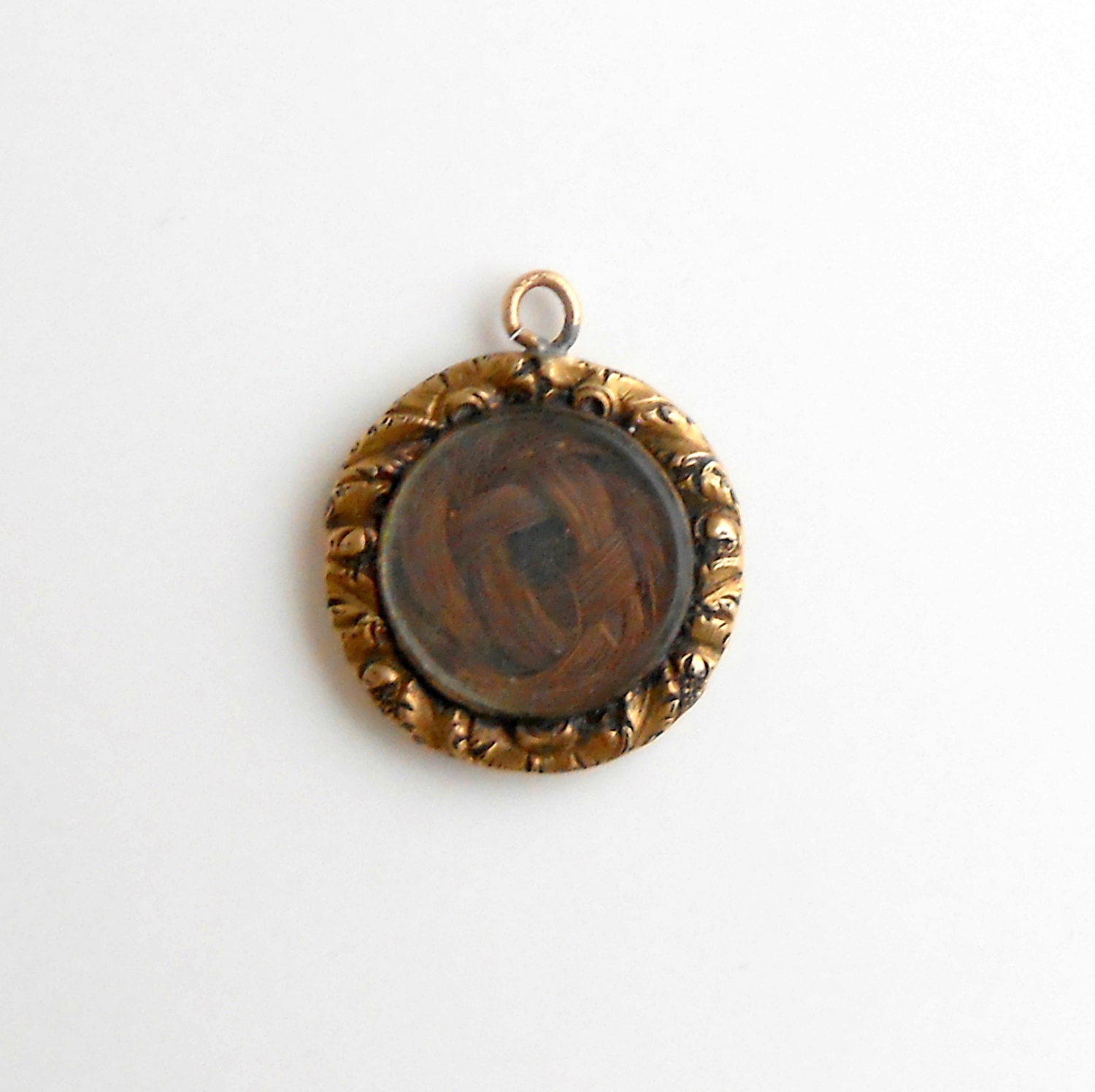 Victorian Mourning Hair Pendant. Late Georgian Early Victorian.